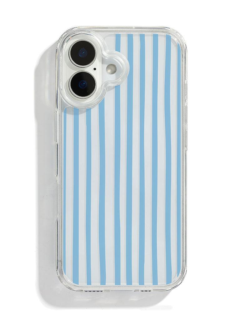 Custard Blue Stripes iPhone Case
