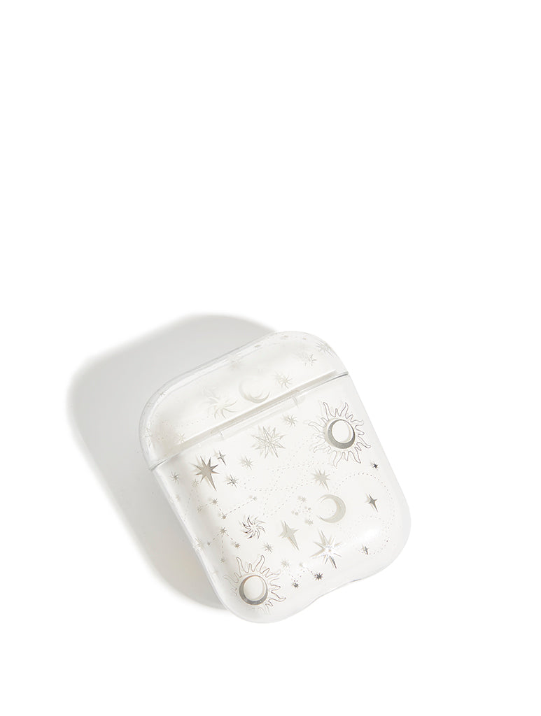 Silver Celestial Airpods Case Custard London 3