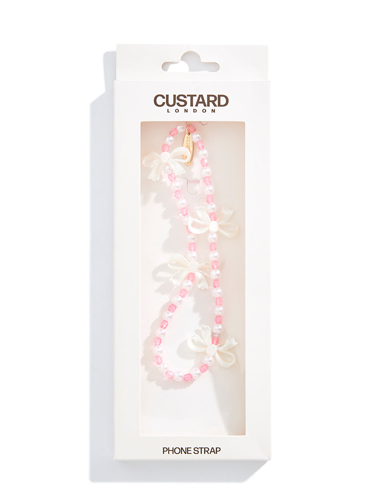 Bow Beaded Phone Strap