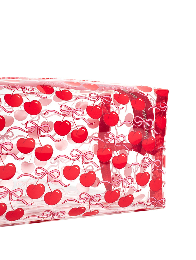 Bow Cherry Makeup Bag