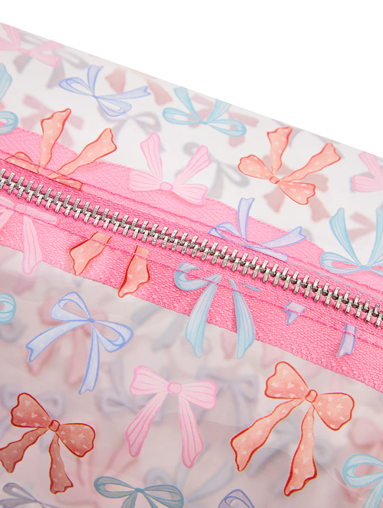 Custard Painted Bows Wash Bag