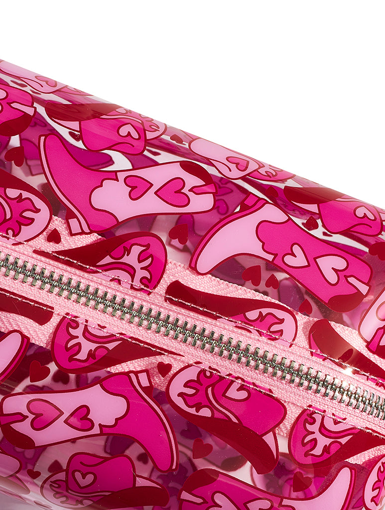 Pink Cowgirl Makeup Bag