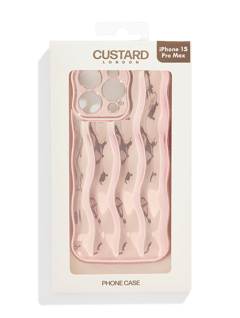Rose Gold Chrome Ripple iPhone Case