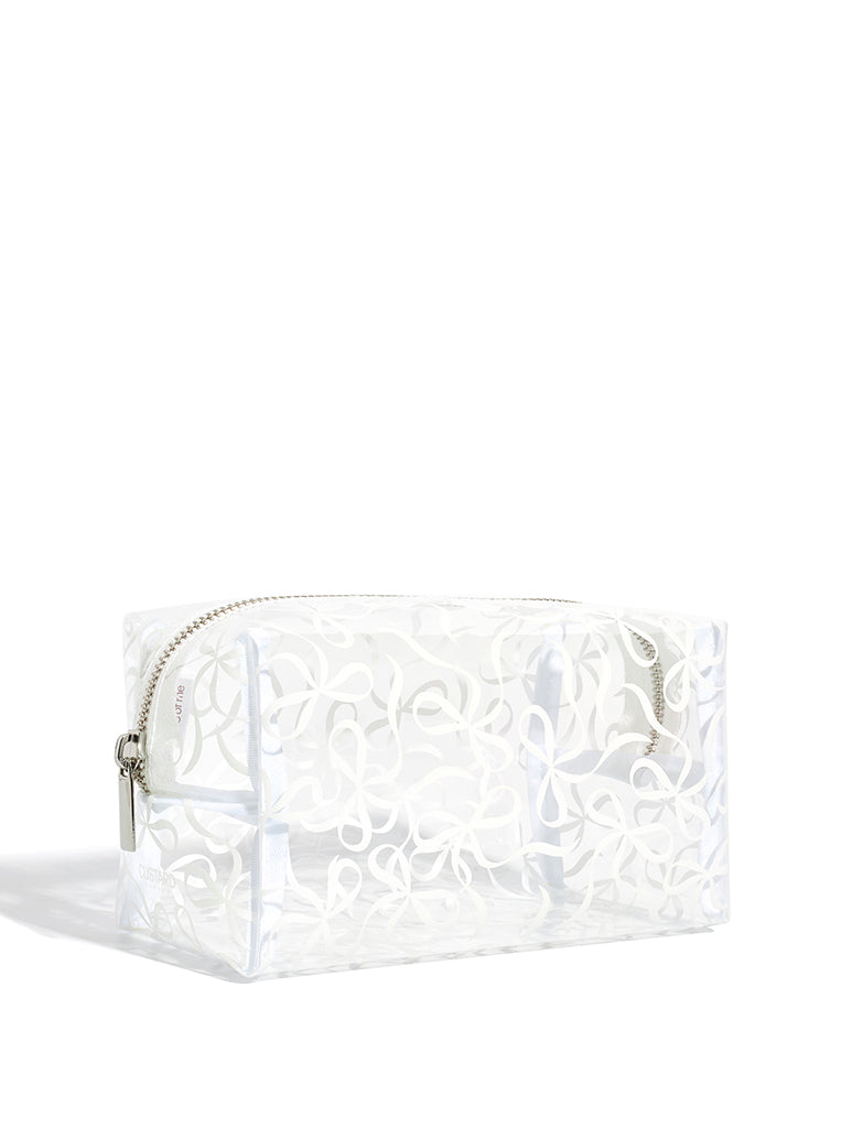 White Bow Makeup Bag