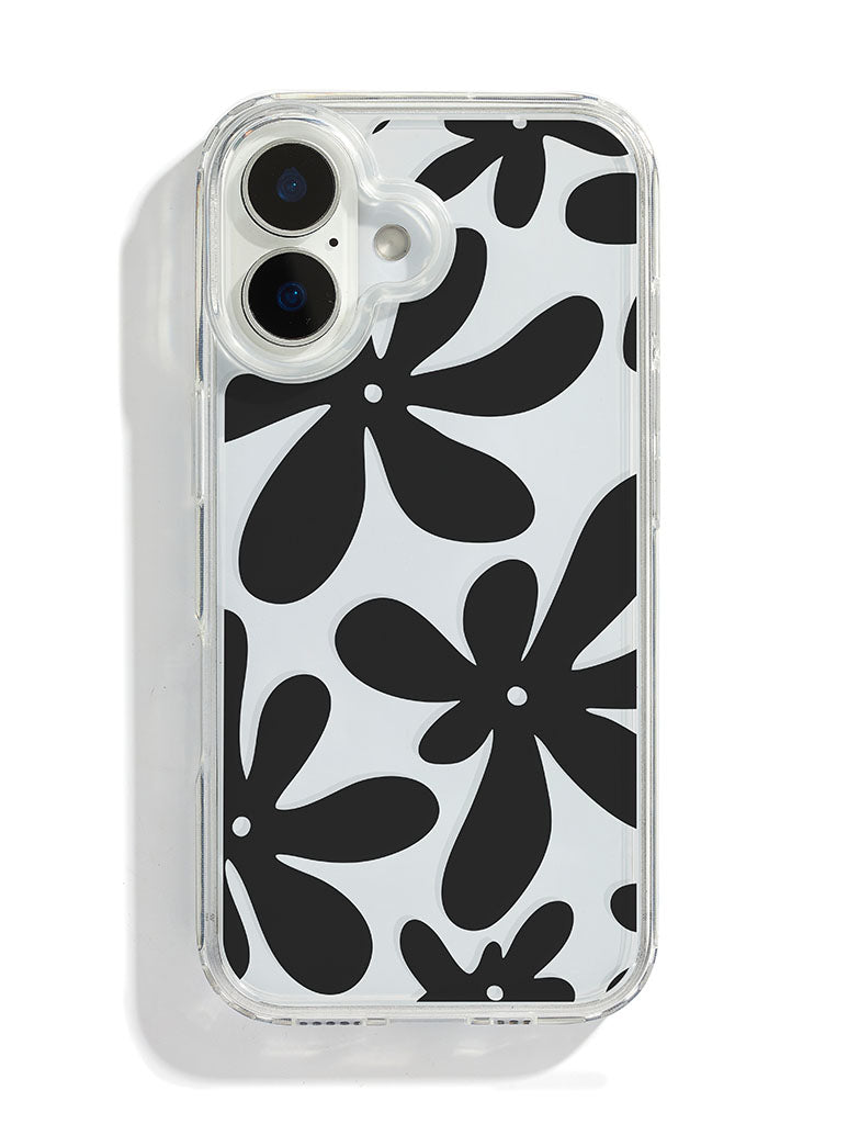 Custard Black Flower iPhone Case