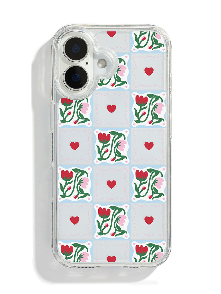 Custard Bloom Pattern iPhone Case