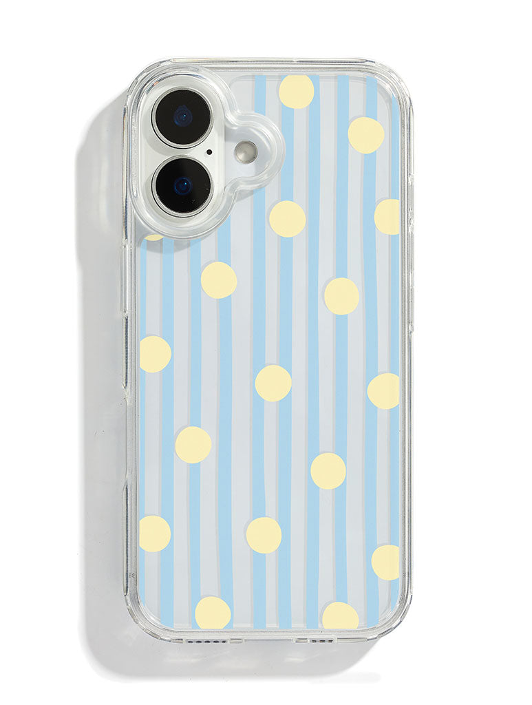Custard Blue And Yellow Spots iPhone Case