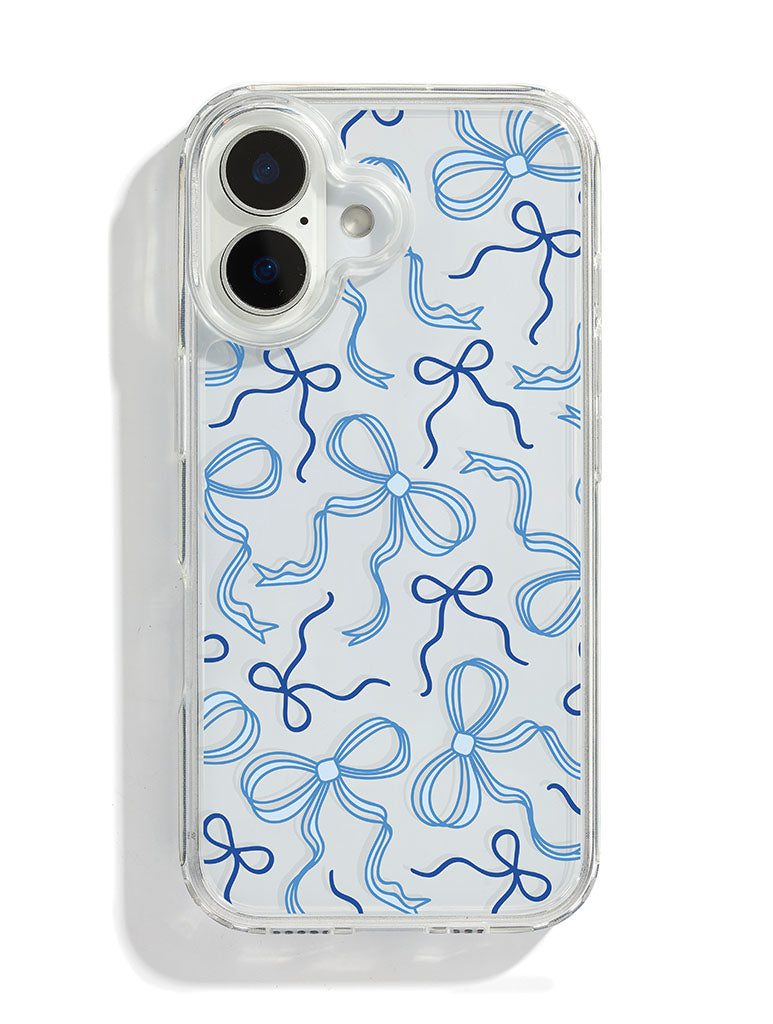 Custard Blue Bows iPhone Case