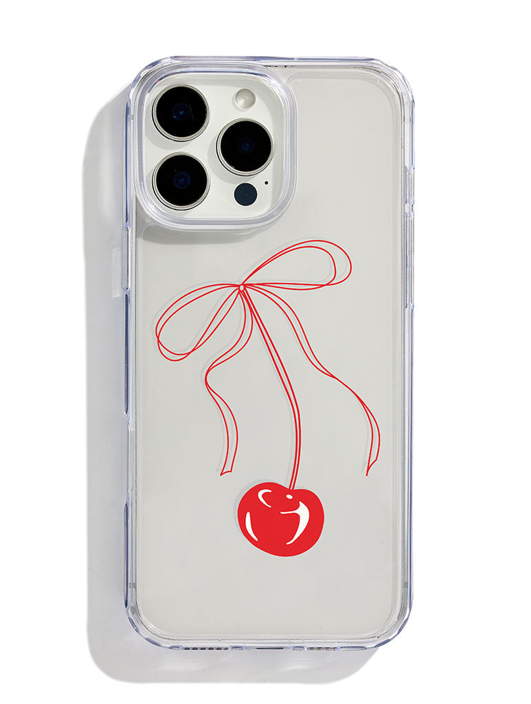 Custard Cherry Ribbon iPhone Case