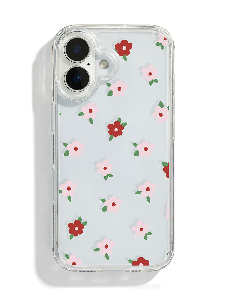 Custard Ditsy Flowers iPhone Case