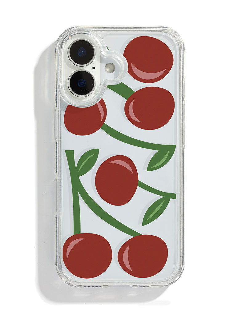 Custard Red Cherries iPhone Case