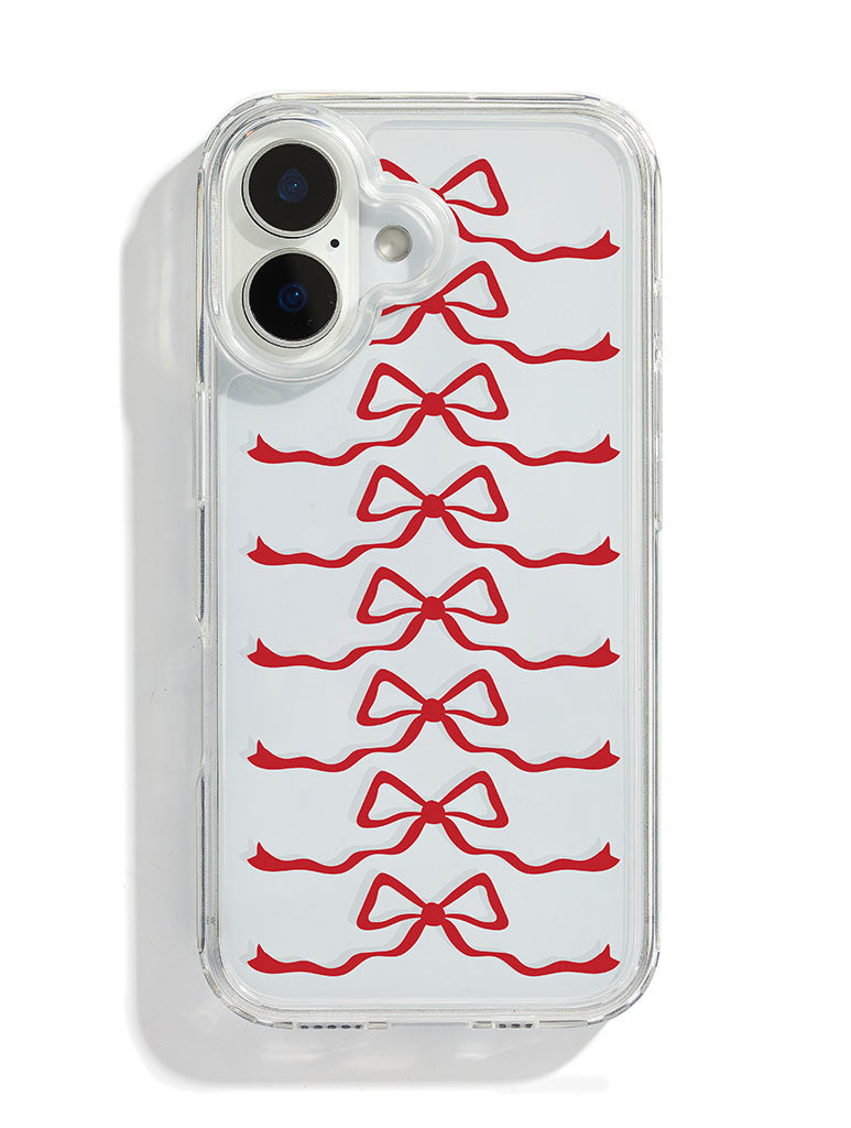 Custard Red Ribbons iPhone Case