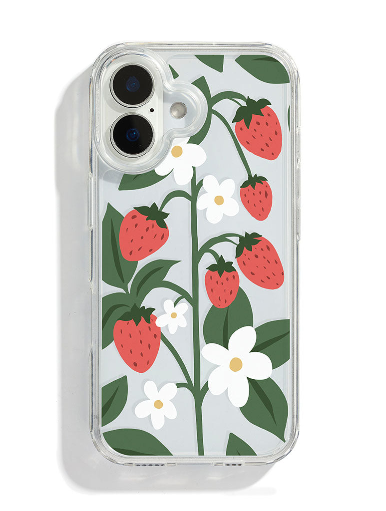 Custard Strawberries iPhone Case