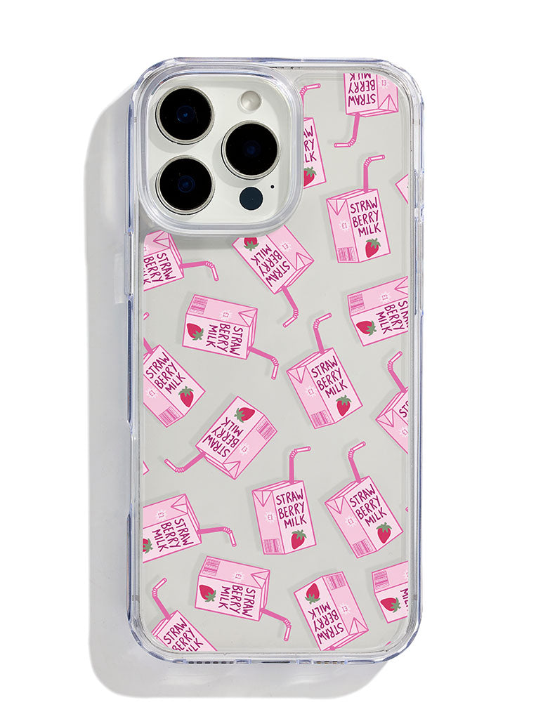 Custard Strawberry Milk iPhone Case