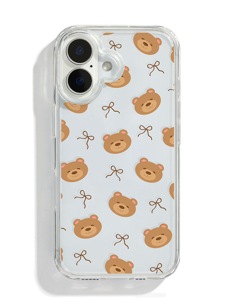 Custard Teddy Bear Bow iPhone Case