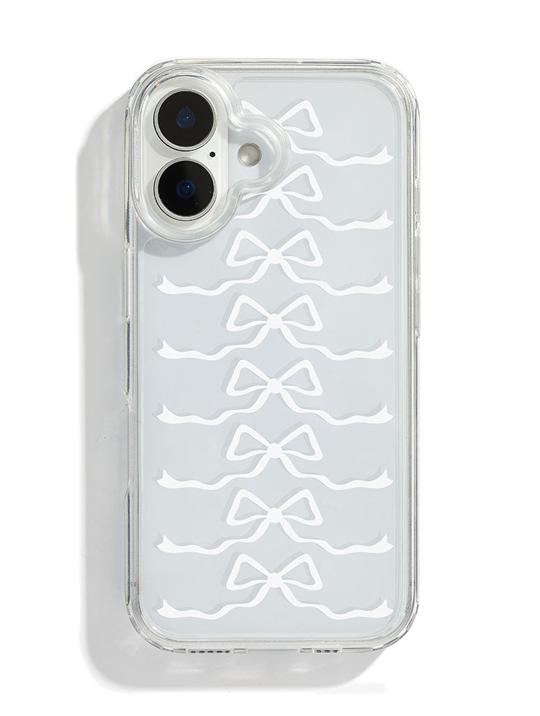 Custard White Ribbons iPhone Case