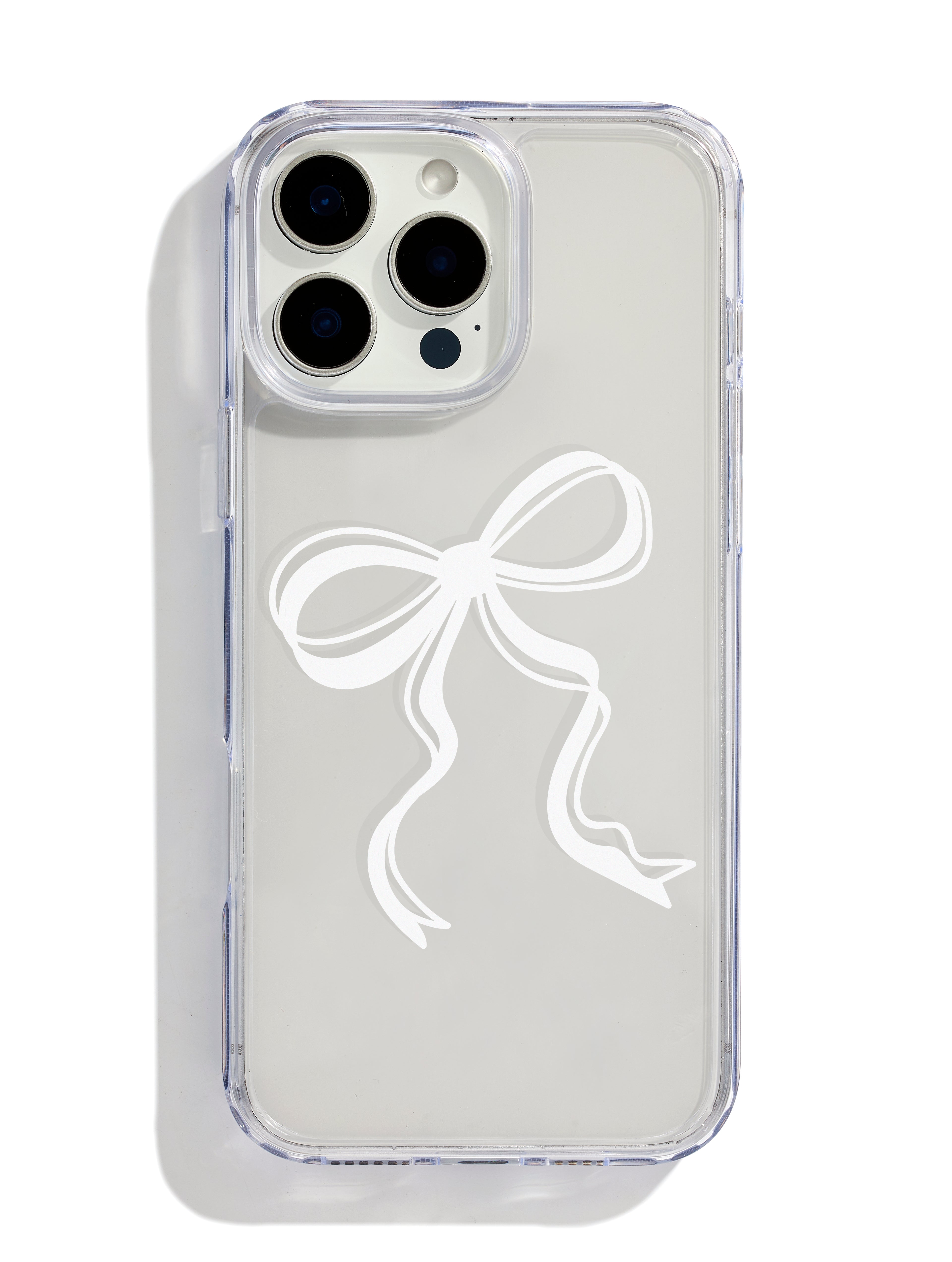 Custard White Single Bow iPhone Case