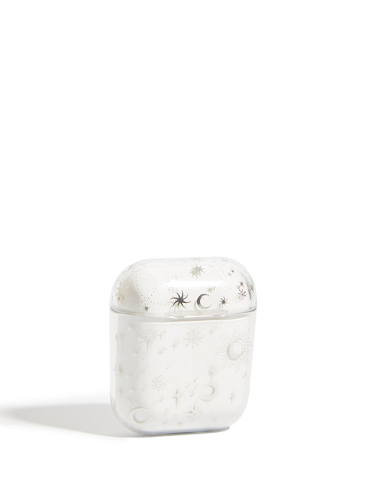 Silver Celestial Airpods Case Custard London 5