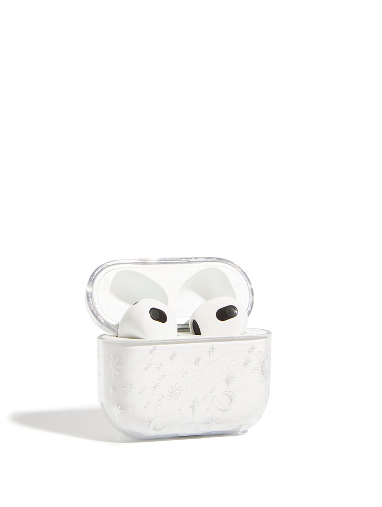 Silver Celestial Airpods Case Custard London 4