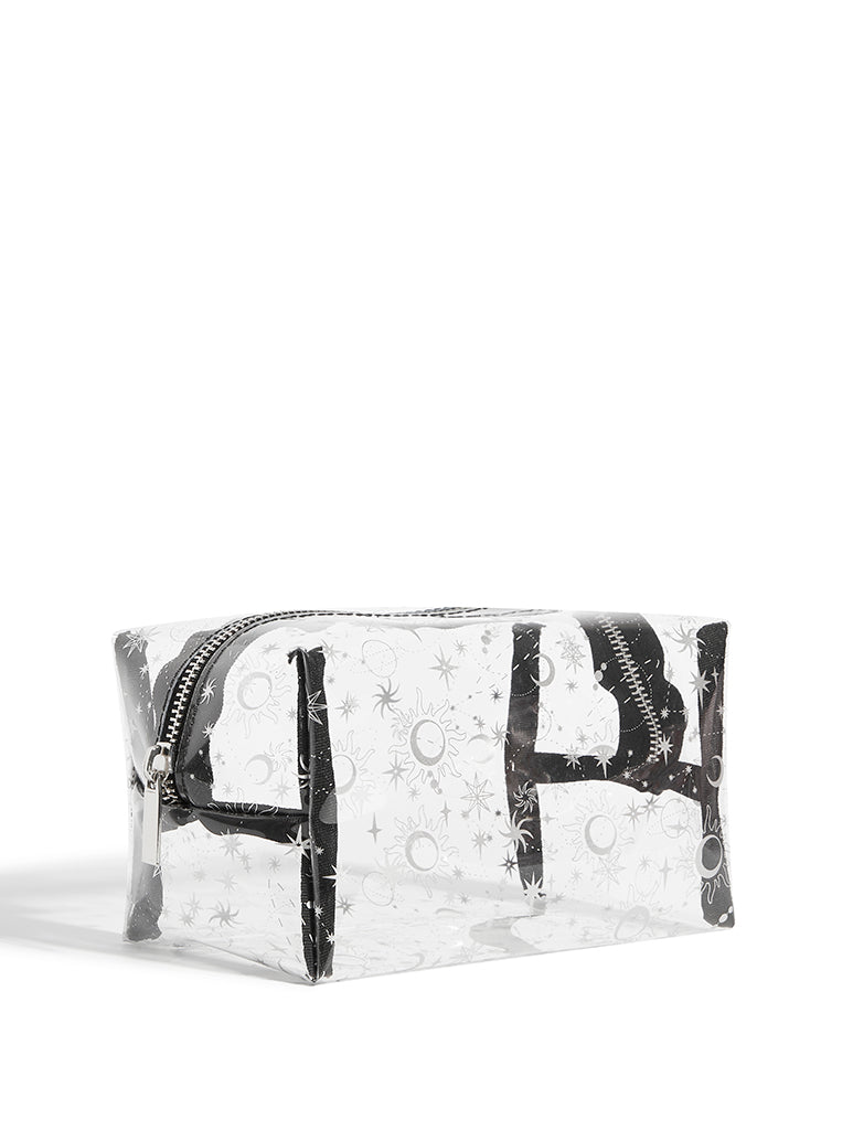 Silver Celestial Makeup Bag Custard London 3