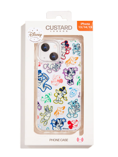 Custard x Disney Mickey &amp; Friends Outline iPhone Case