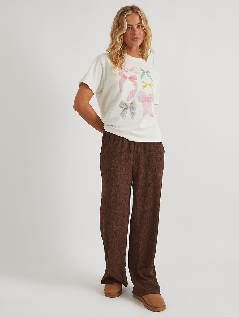 Custard Photographic Bow T-Shirt