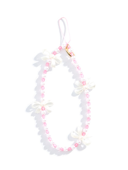 Bow Beaded Phone Strap
