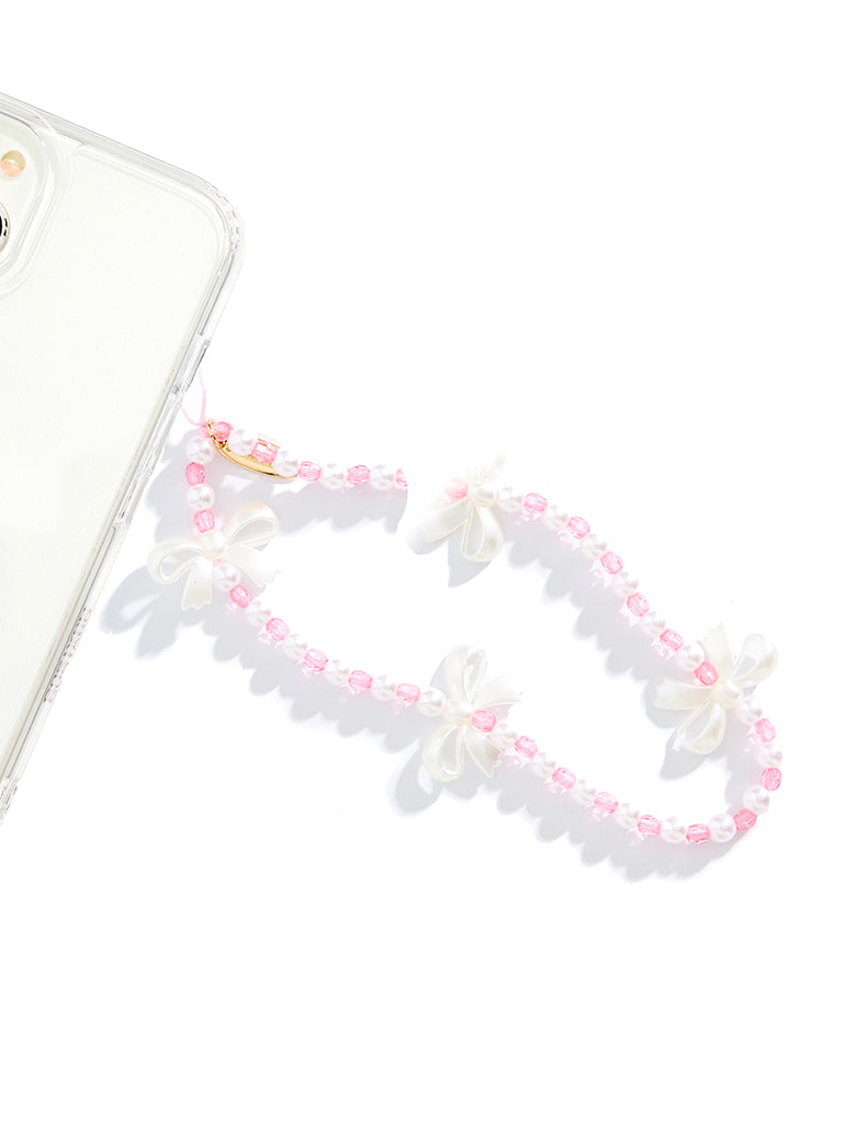 Bow Beaded Phone Strap