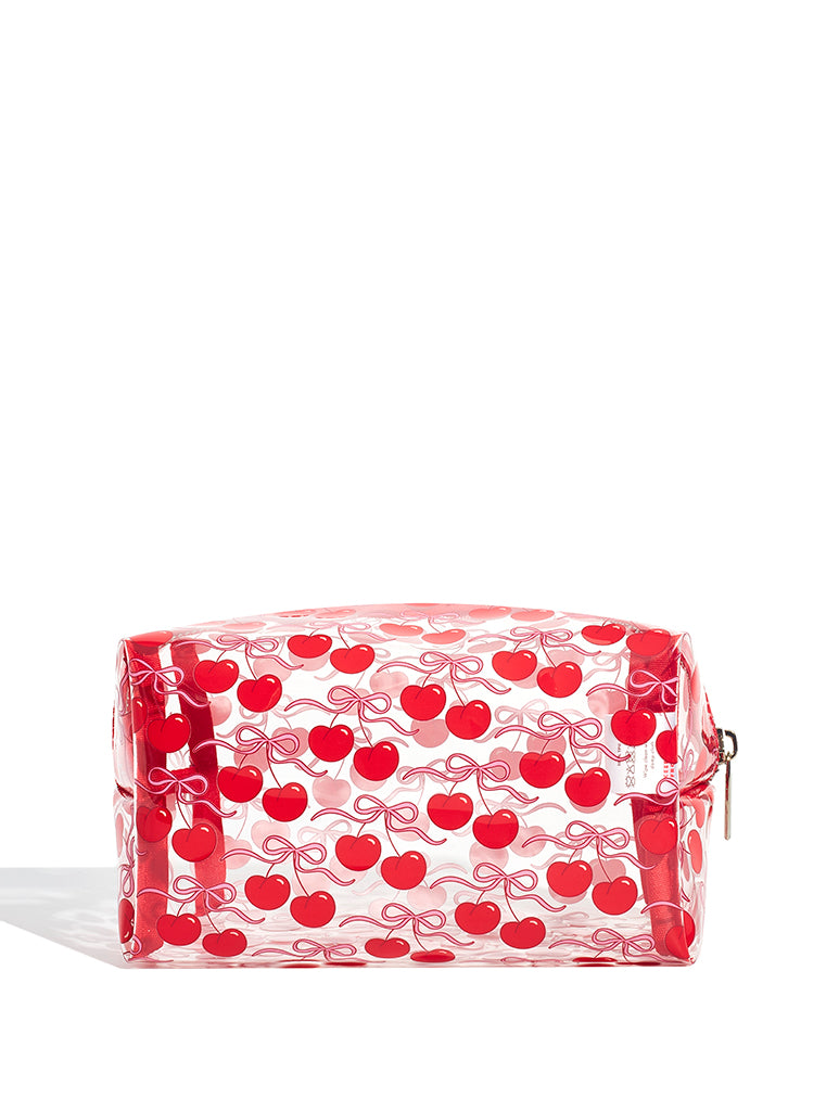 Bow Cherry Makeup Bag