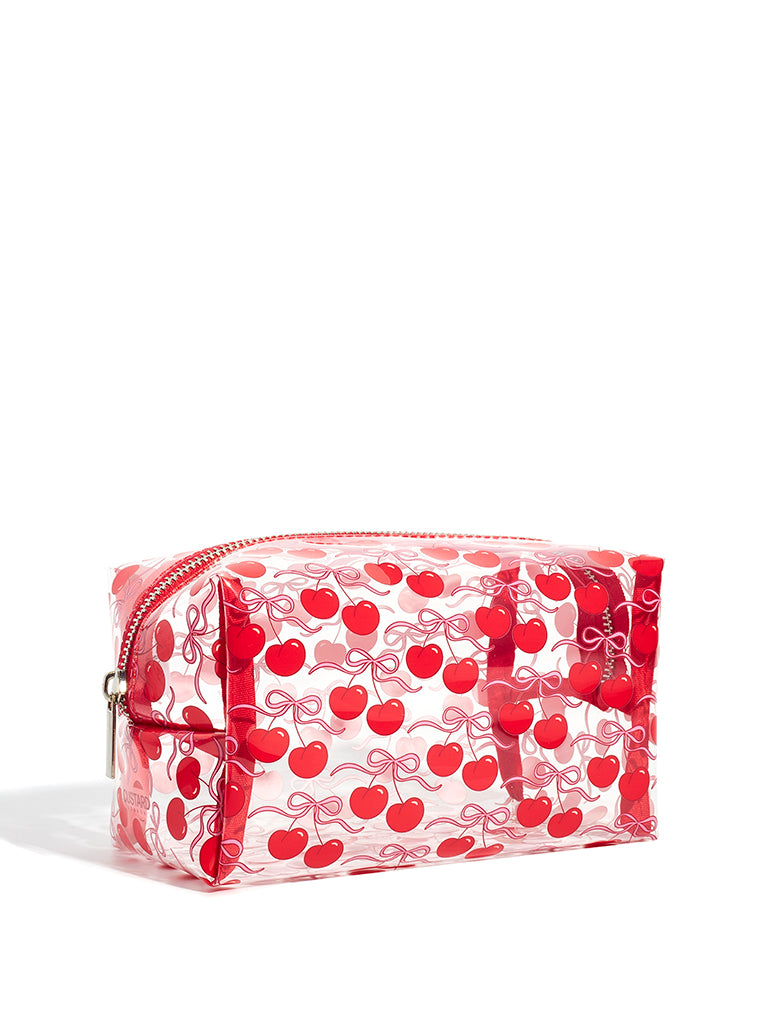 Bow Cherry Makeup Bag