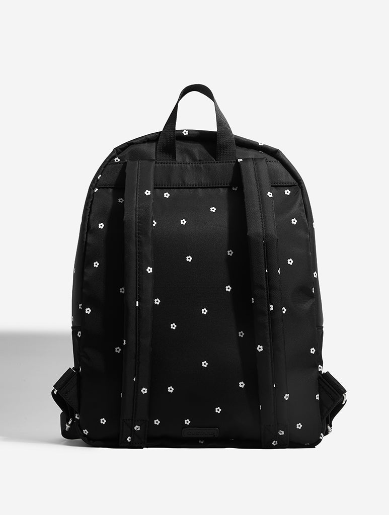 Custard Ditsy Flower Nylon Backpack