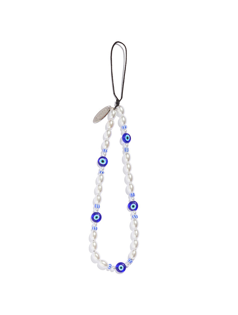 Custard Evil Eye Beaded Strap