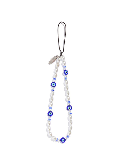 Custard Evil Eye Beaded Strap