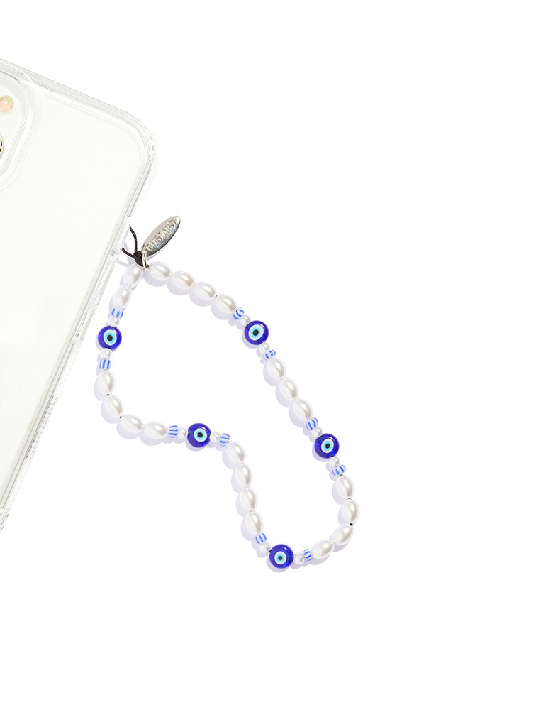 Custard Evil Eye Beaded Strap