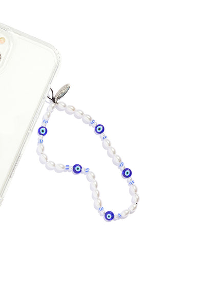 Custard Evil Eye Beaded Strap