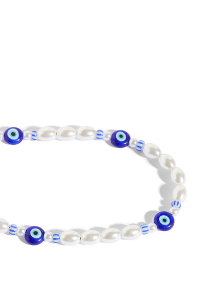 Custard Evil Eye Beaded Strap