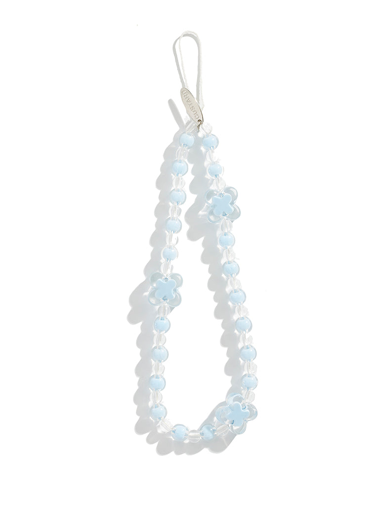Custard Pastel Blue Beaded Strap