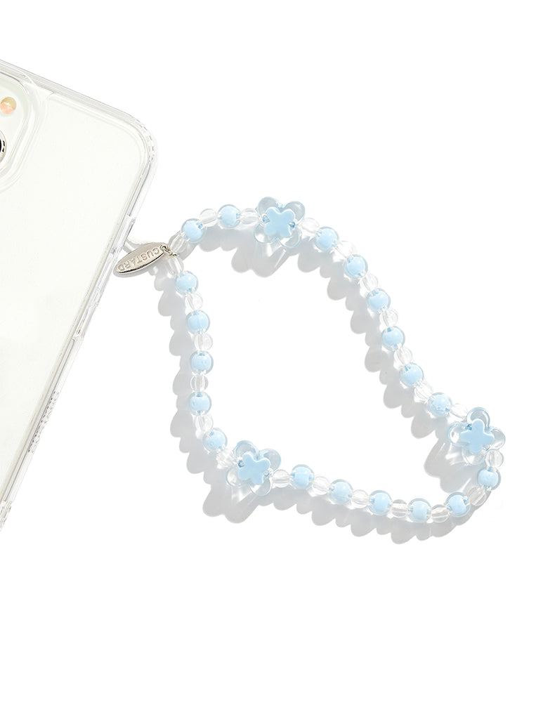 Custard Pastel Blue Beaded Strap