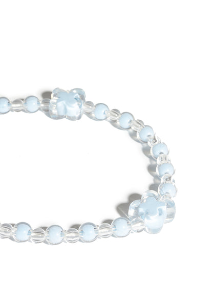Custard Pastel Blue Beaded Strap