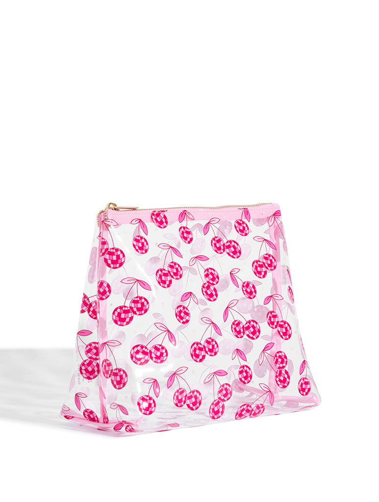 Pink Disco Cherries Wash Bag