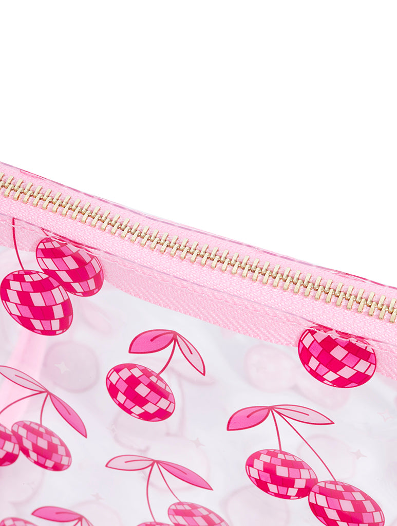 Pink Disco Cherries Wash Bag