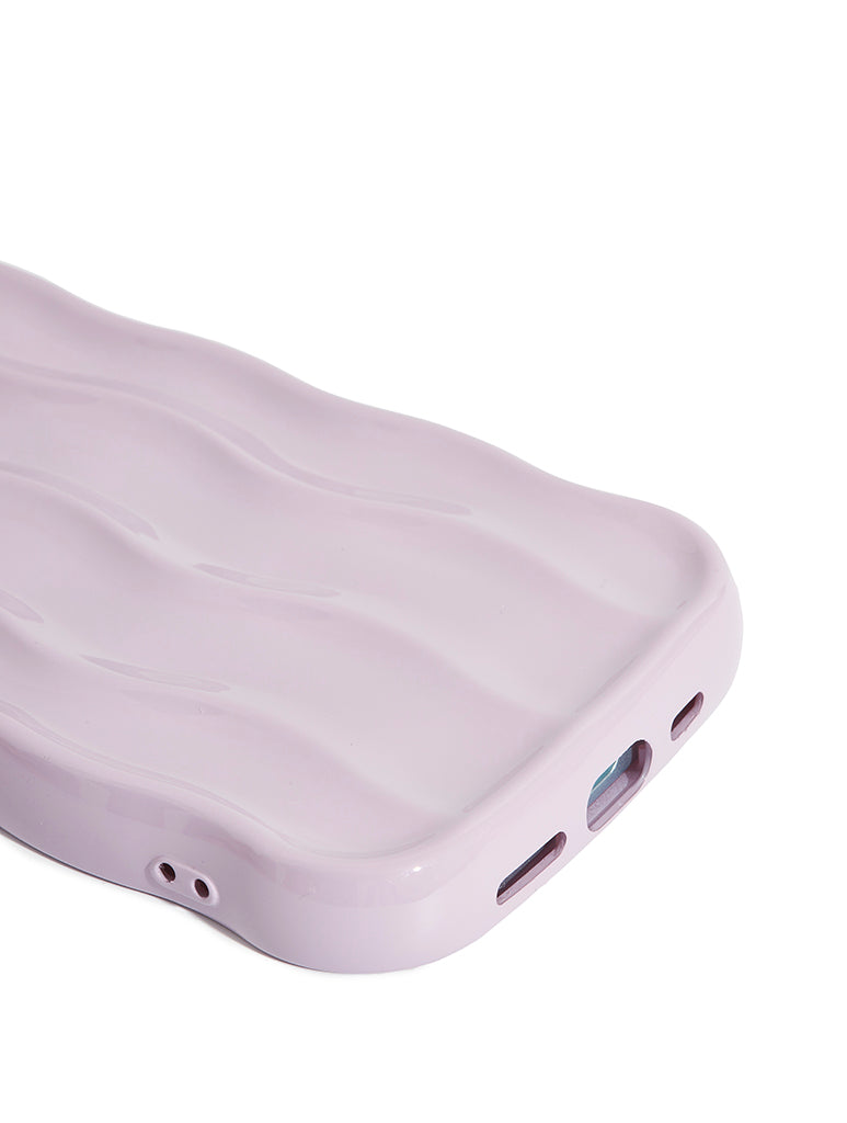 Pale Pink Wave Bubble iPhone Case
