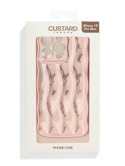 Rose Gold Chrome Ripple iPhone Case