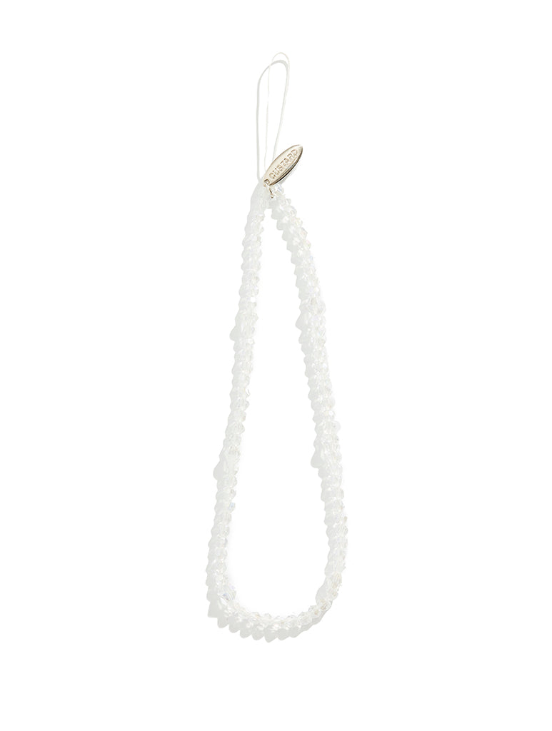 Silver Gem Beaded Phone Strap