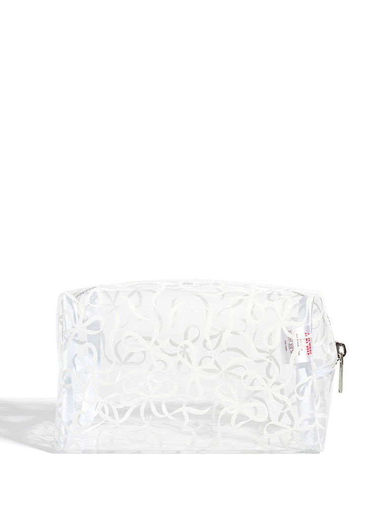 White Bow Makeup Bag