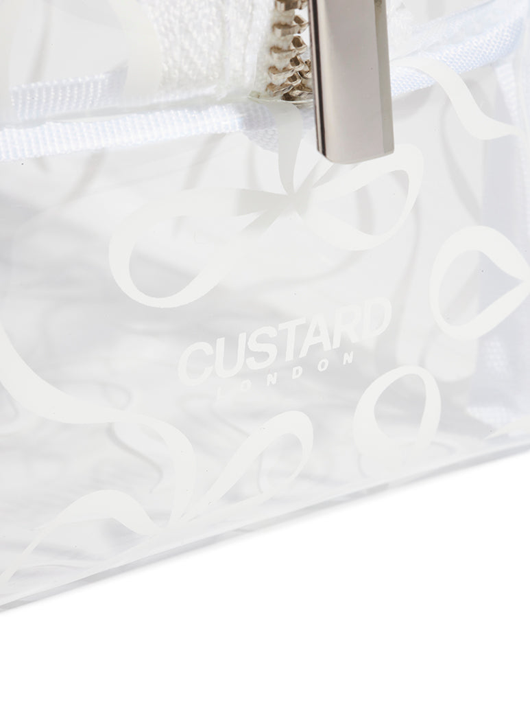 White Bow Makeup Bag
